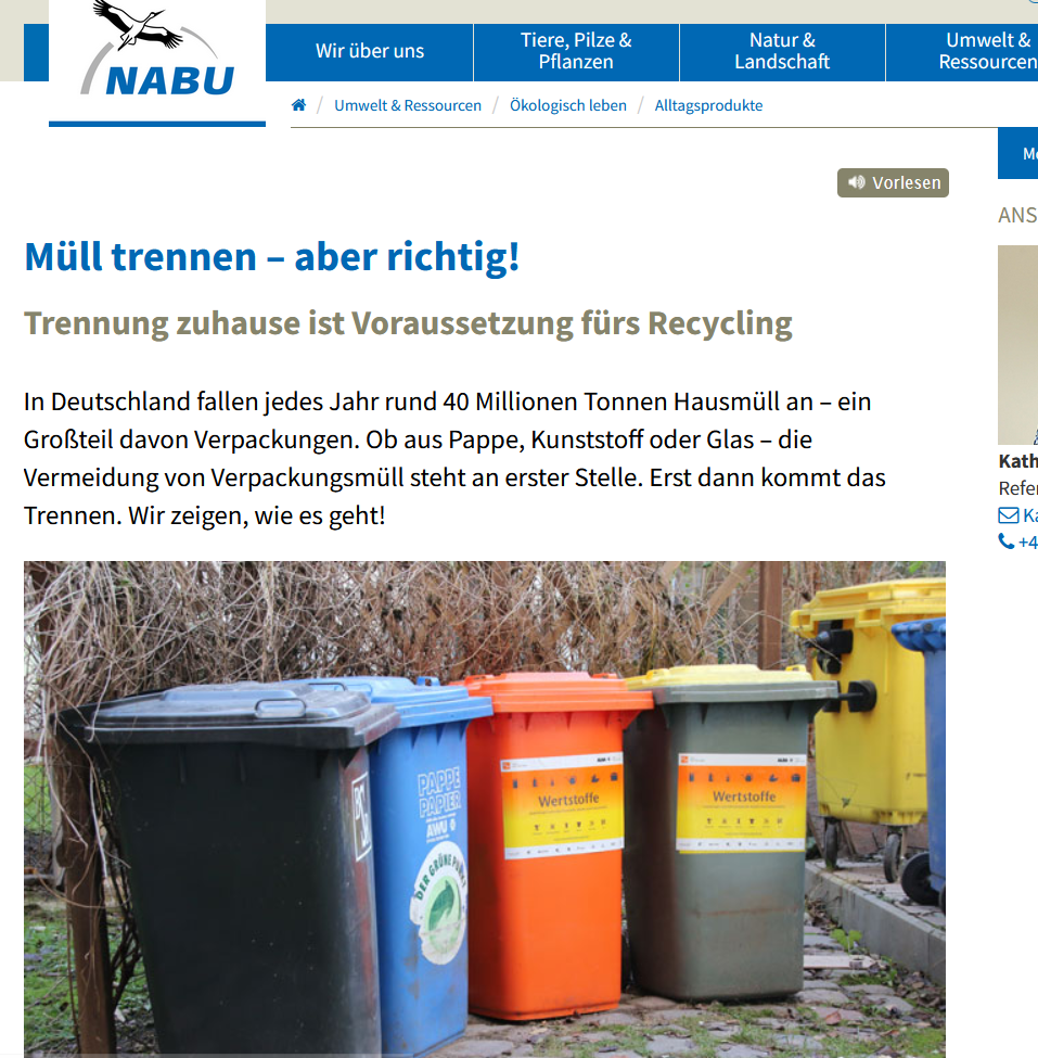 Nabu Mülltrennung
