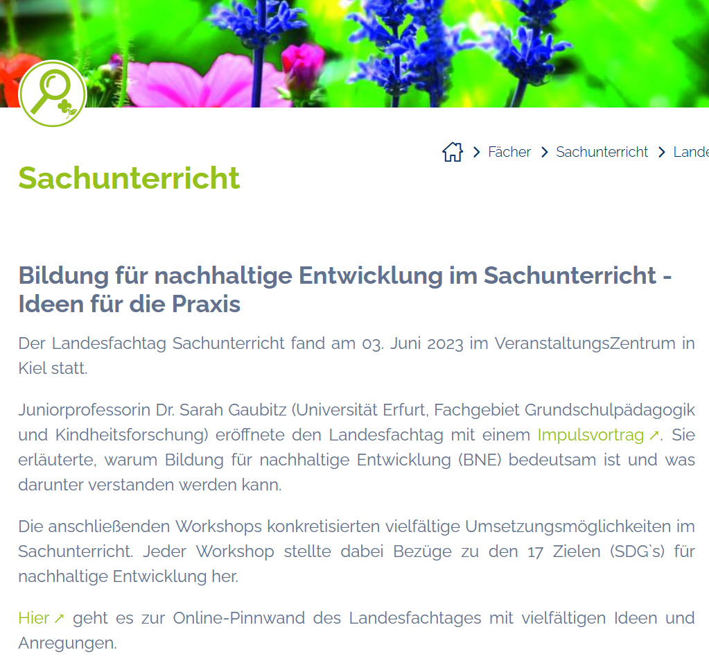Fachportal Sachunterricht_Landesfachtag BNE 2023