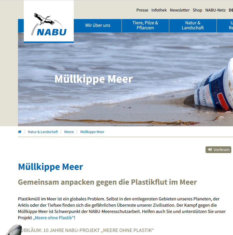 Nabu URL Müllkippe Meer