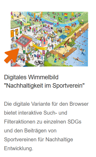 Digitales Wimmelbild SDGs im Sportverein